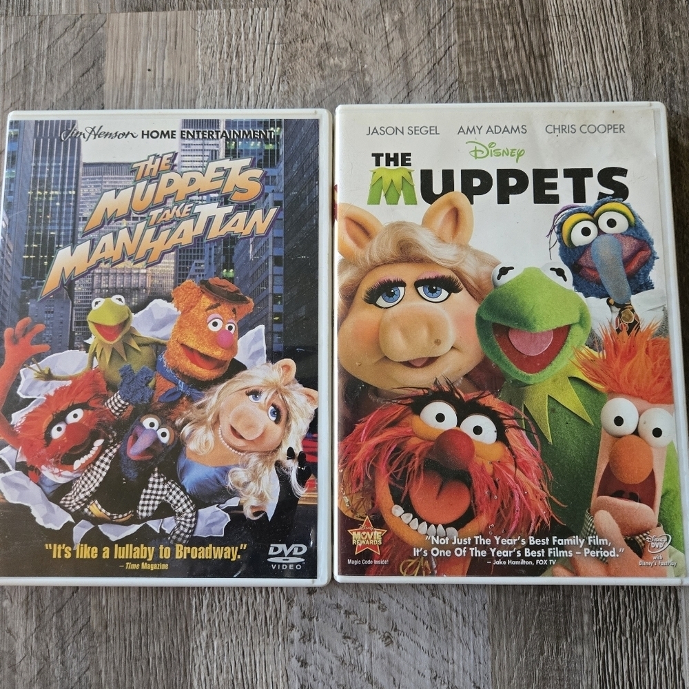 Jim Henson/Disney DVD Movie Lot Muppets Take Manhattan & 2011 Muppets Film Retro